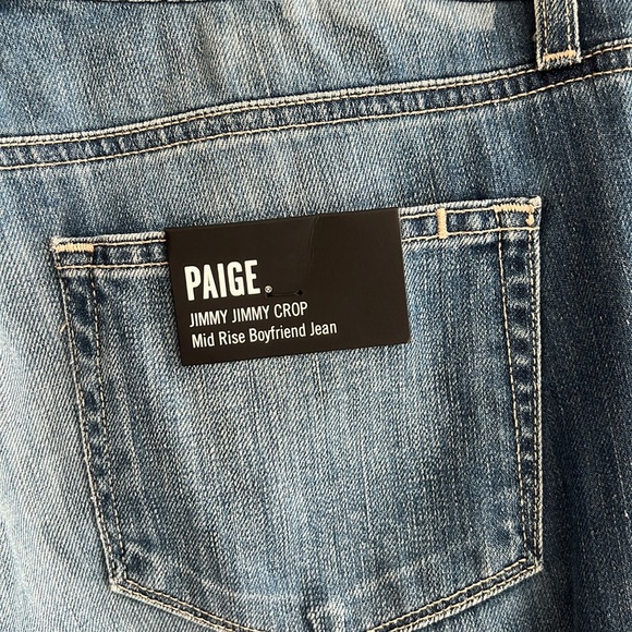NWT PAIGE Jimmy Jimmy Crop Distressed Jeans Size 28 - Picture 6 of 8